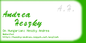 andrea heszky business card